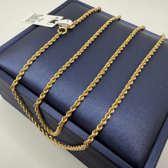 Jewelry - ‼️SOLD‼️ 18k Genuine Gold Rope Chain Necklace 20" (1.8mm)